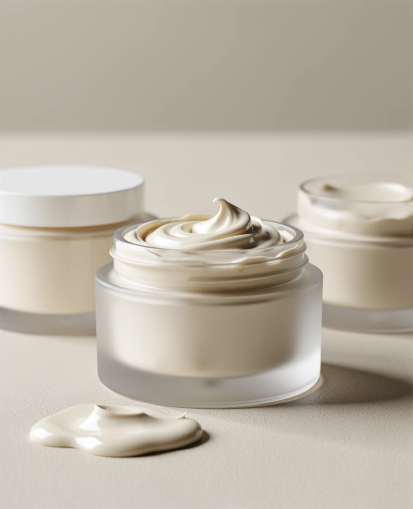Luxury anti-aging skin care jars
